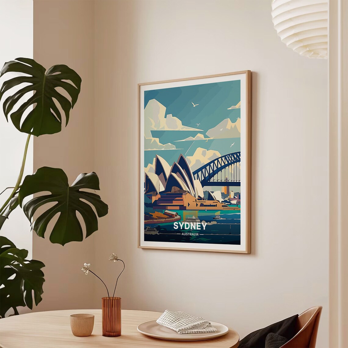 Sydney Skyline Travel Poster, Australia Cityscape - Image 2