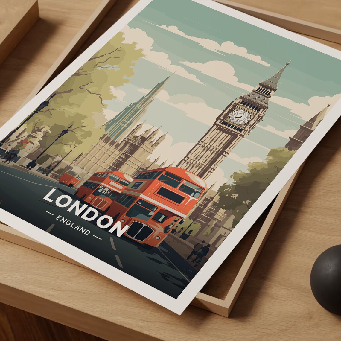 London Travel Poster, Big Ben Clock Art Print - Image 3
