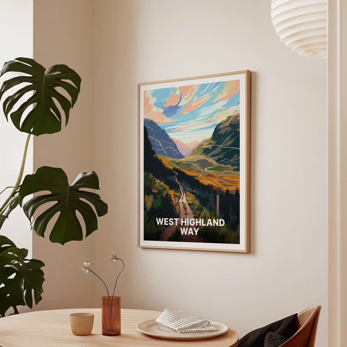 West Highland Way Travel Poster, Scotland Highlands - Image 2
