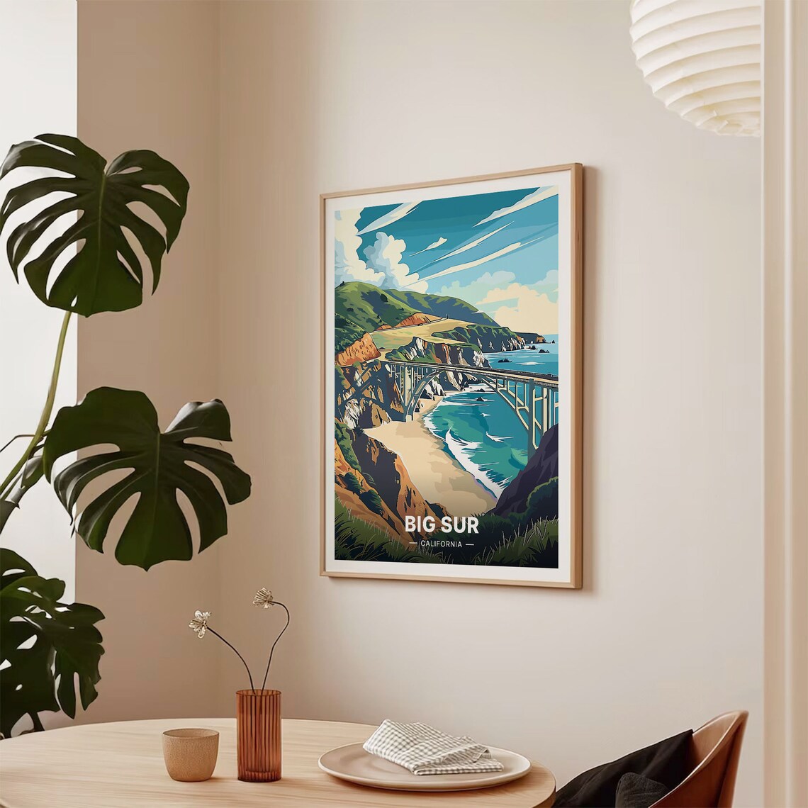 Big Sur California Scenic Travel Poster, Coastal Highway - Image 2