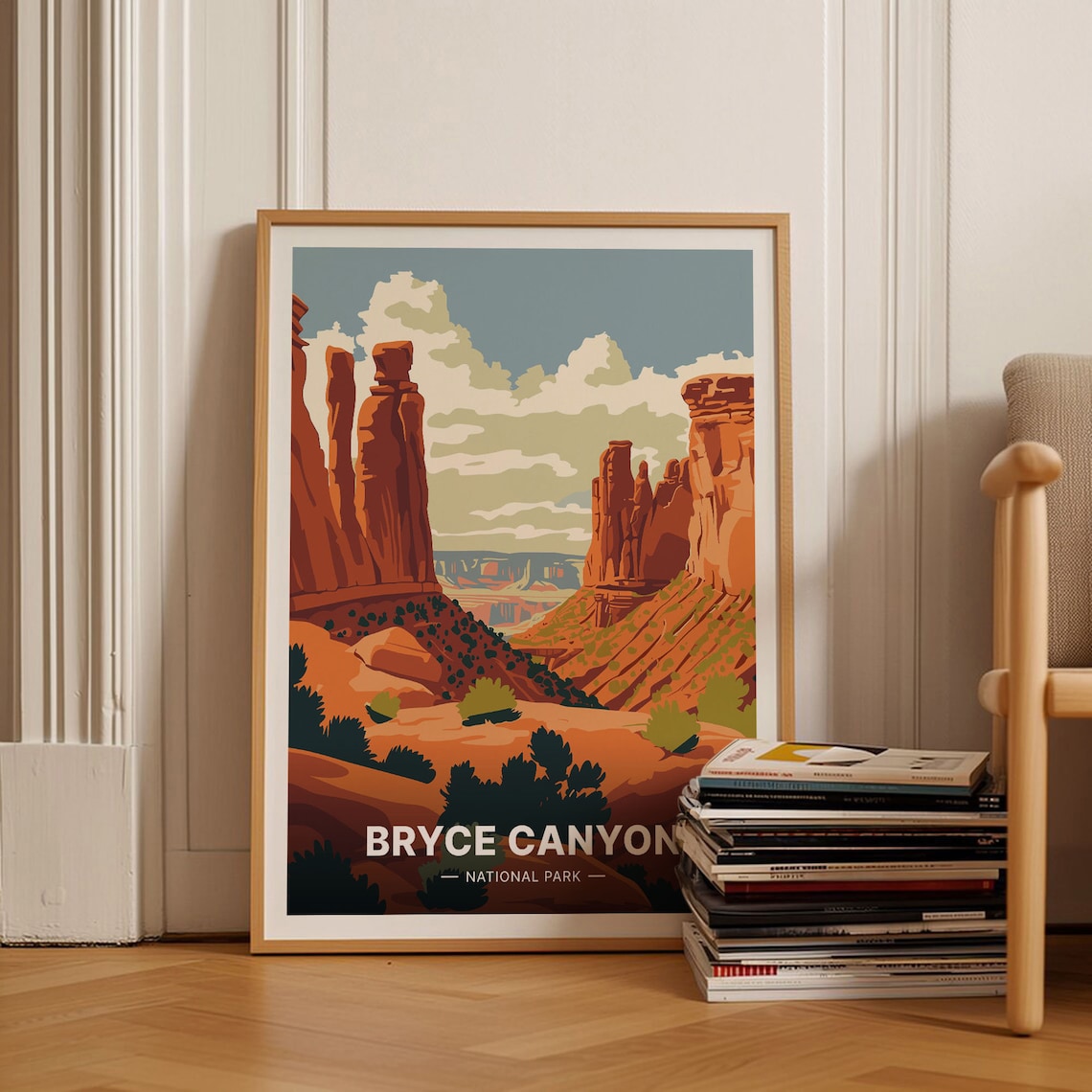 Bryce Canyon National Park Red Rock Hoodoos Desert Vista Poster