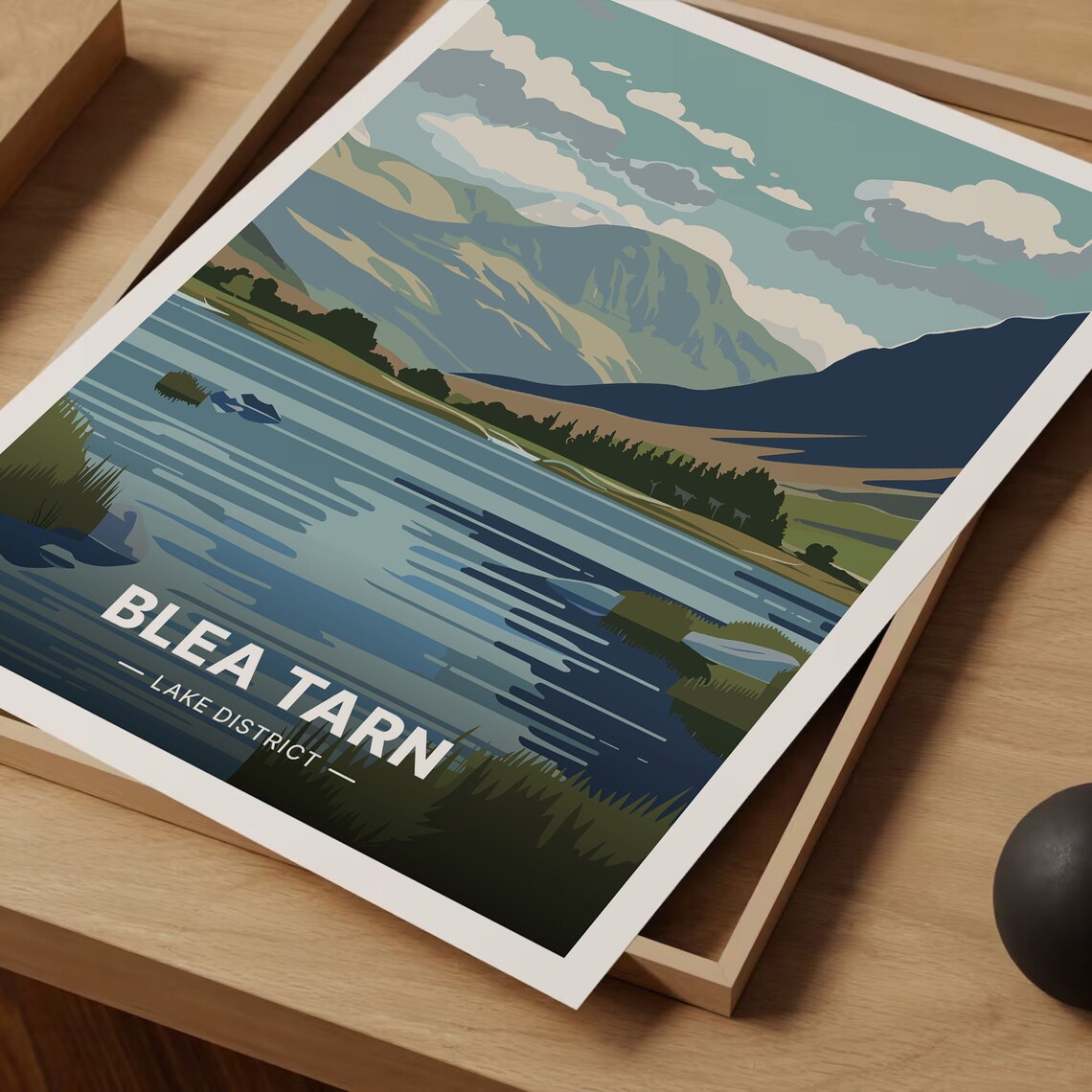 Lake District Blea Tarn Travel Poster, Cumbria Landscape - Image 3