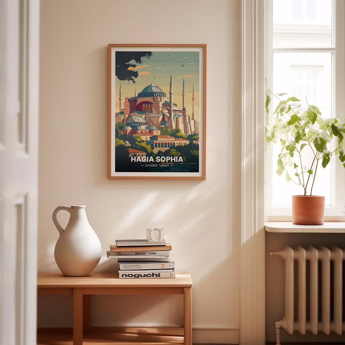 Hagia Sophia Istanbul Turkey Glowing Dusk Vintage Travel Poster - Image 4