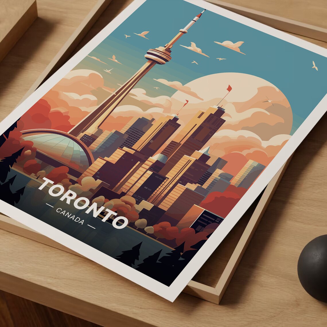 Toronto Cityscape Travel Poster, Urban Style Decor - Image 3