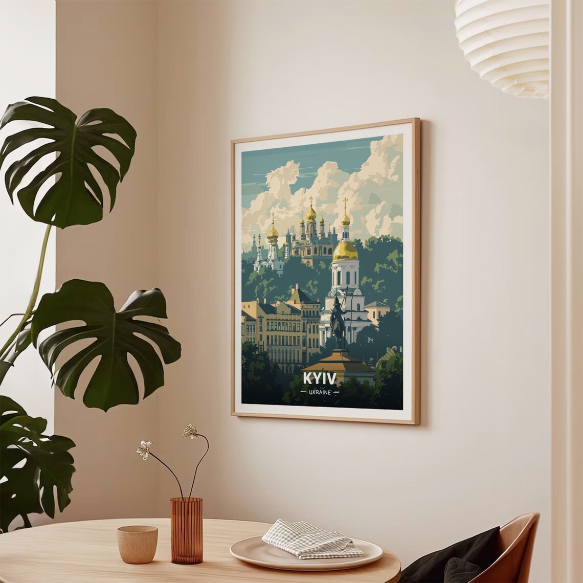 Kyiv Ukraine Golden Domed Cathedrals Cityscape Travel Poster - Image 2