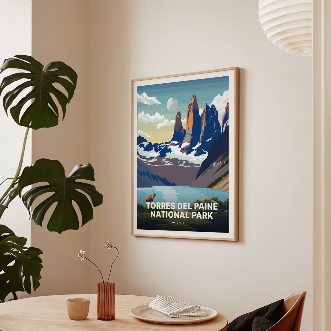 Torres del Paine National Park Chile Granite Peaks Travel Poster - Image 2