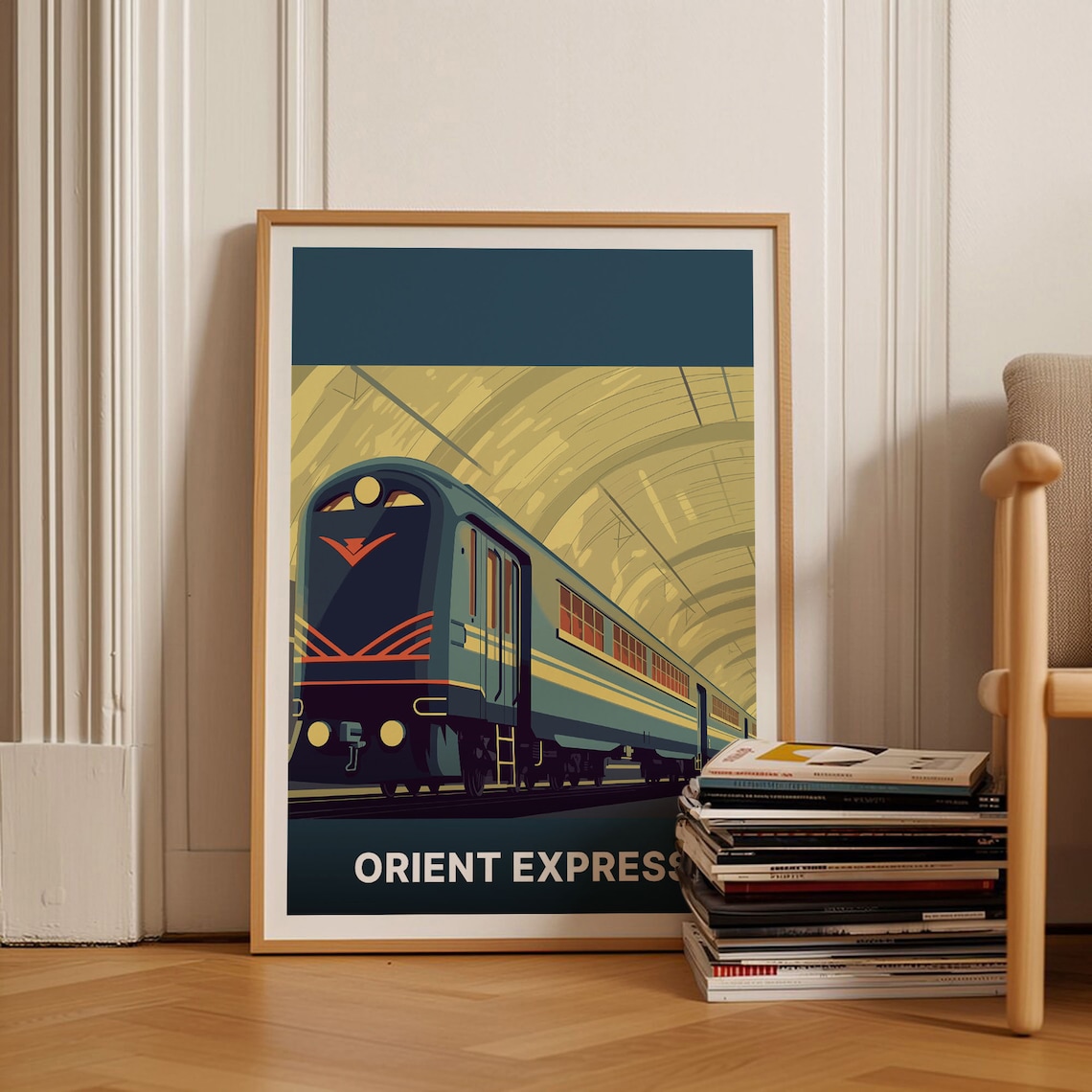 Orient Express Travel Poster, Art Deco Railway Adventure