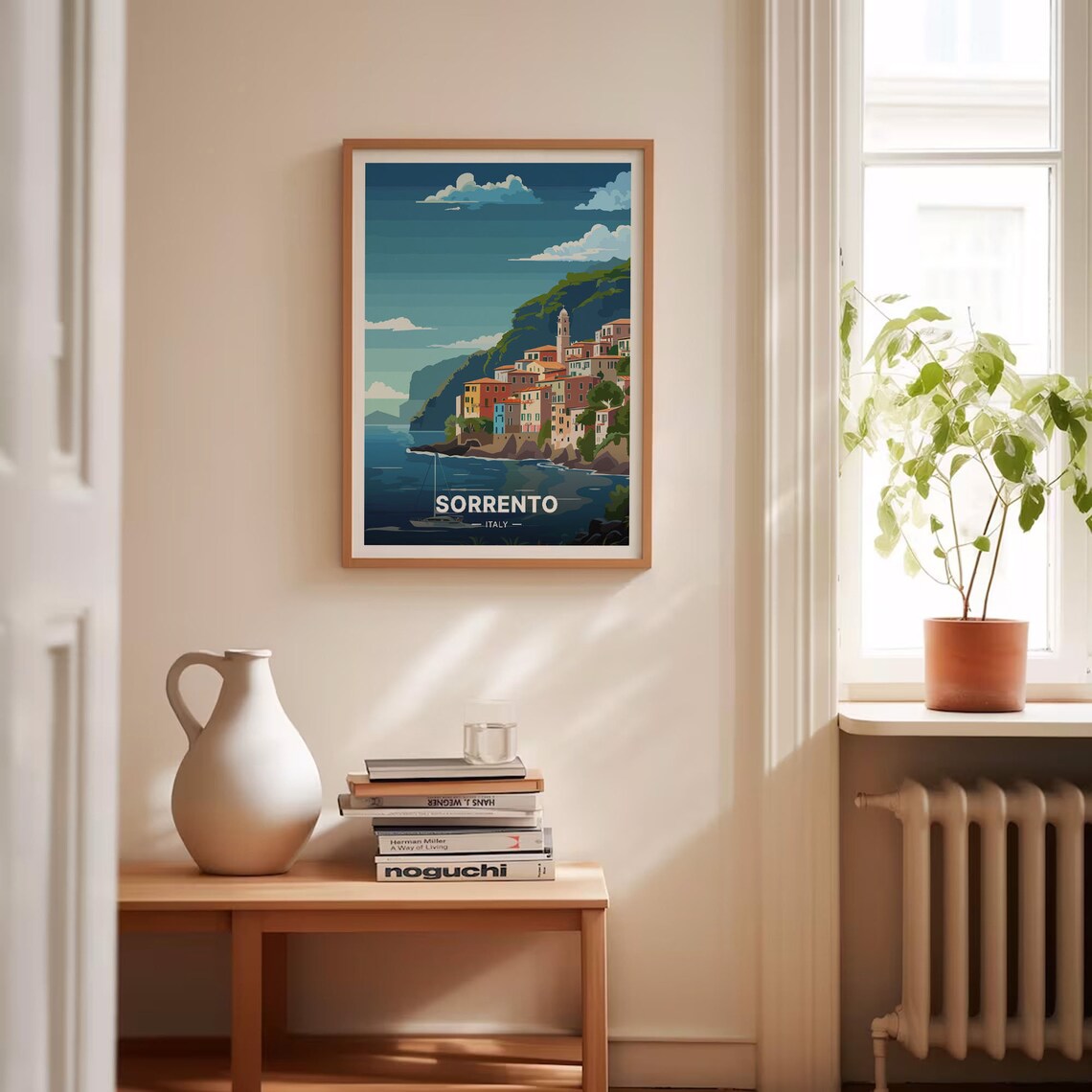 Sorrento Italy Cliffside Coastal Town Mediterranean Sunset Travel Poster - Image 4