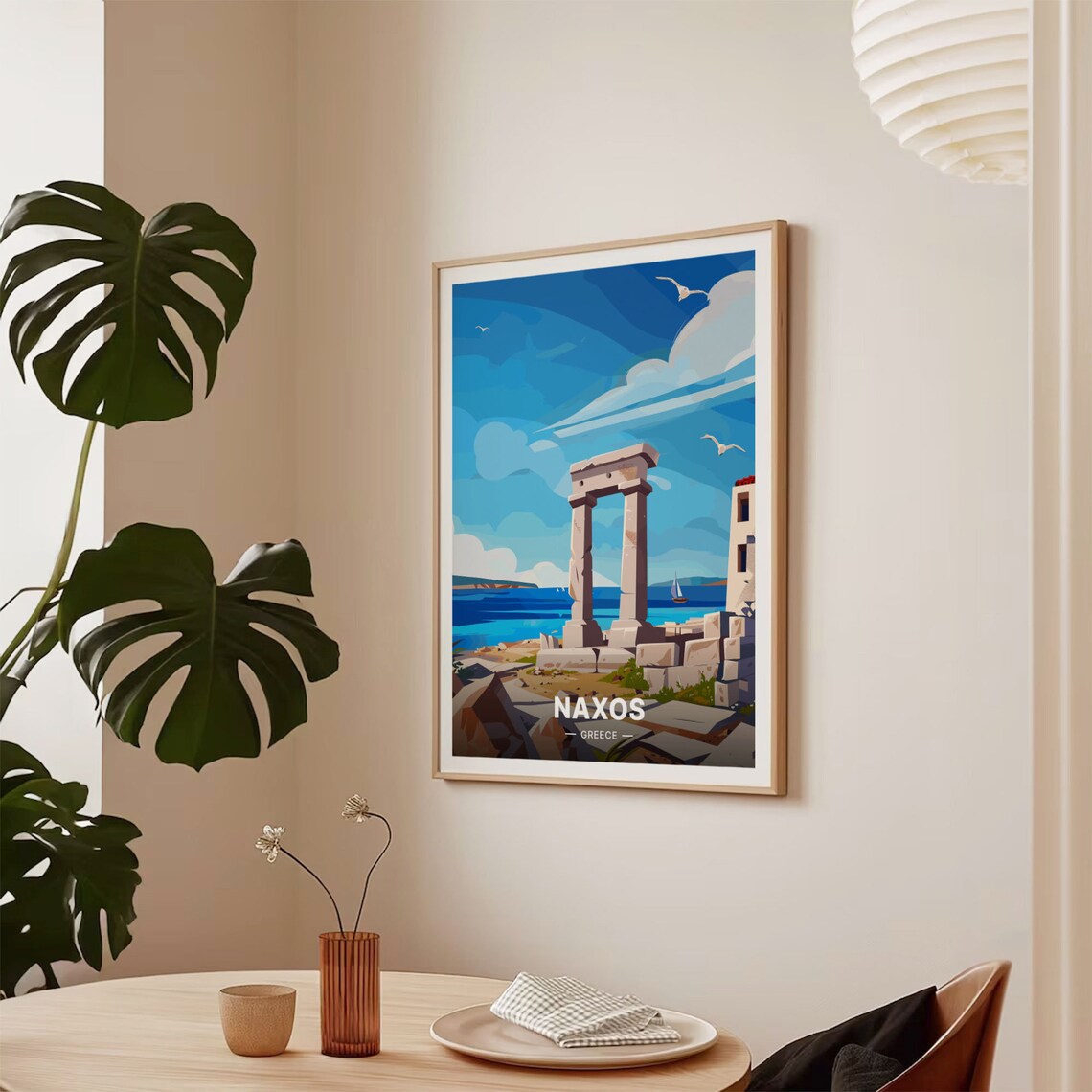 Naxos Greece Travel Poster, Greek Island Travel Poster - Image 2