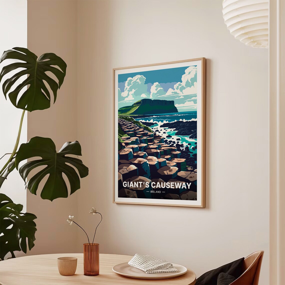Giants Causeway Travel Poster, Northern Ireland Landscape - Image 2