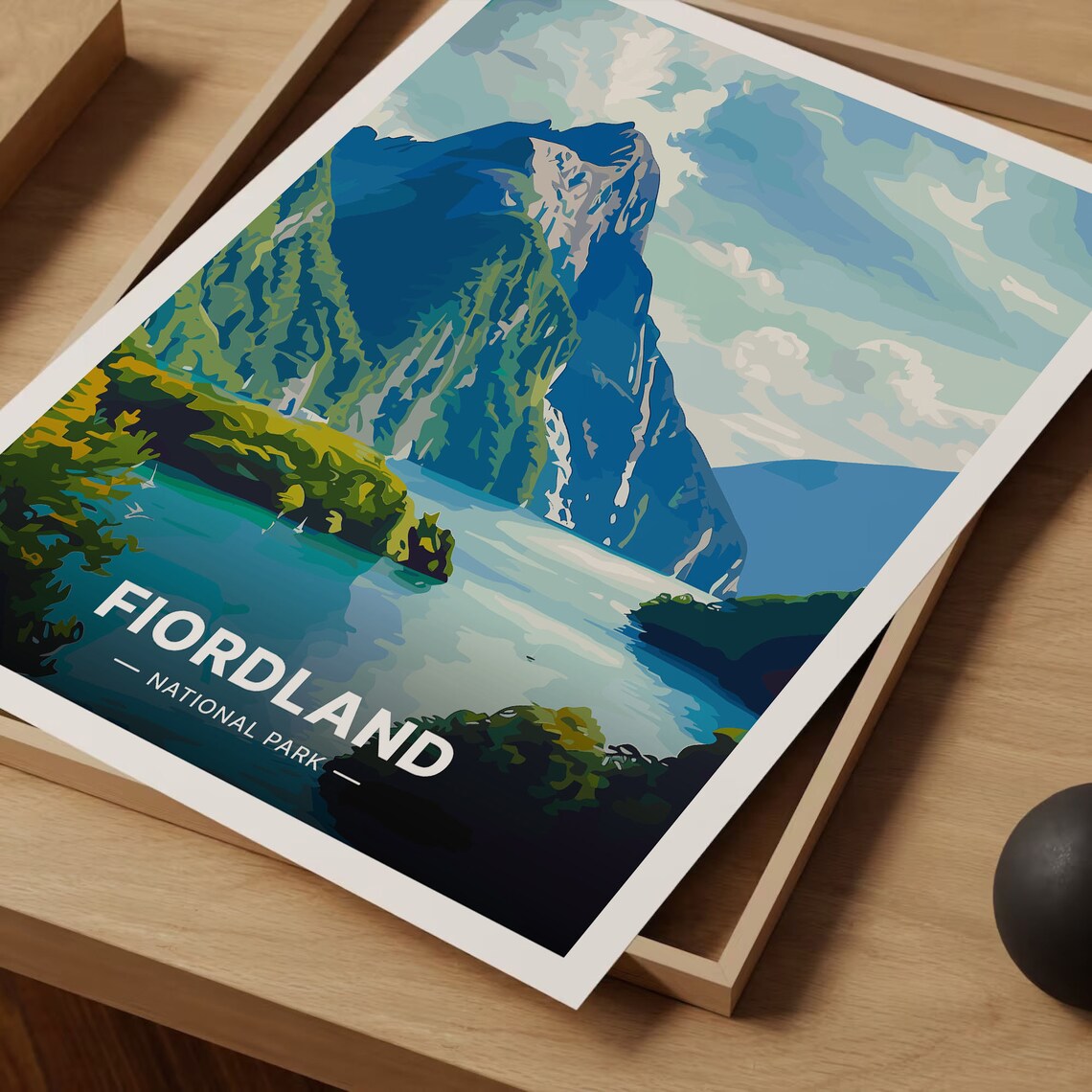 New Zealand Fiordland National Park Travel Poster - Image 3