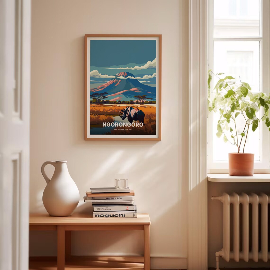 Ngorongoro Crater Travel Poster, Tanzania Safari Decor - Image 4