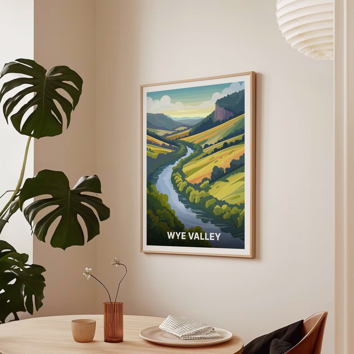 Wye Valley England Wales River Valley Rolling Hills Travel Poster - Image 2