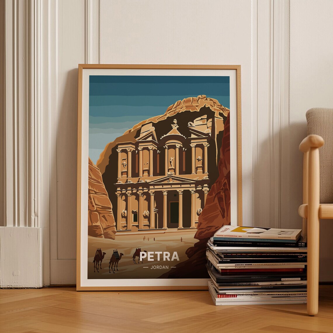 Petra Jordan World Travel Poster, Home Decor