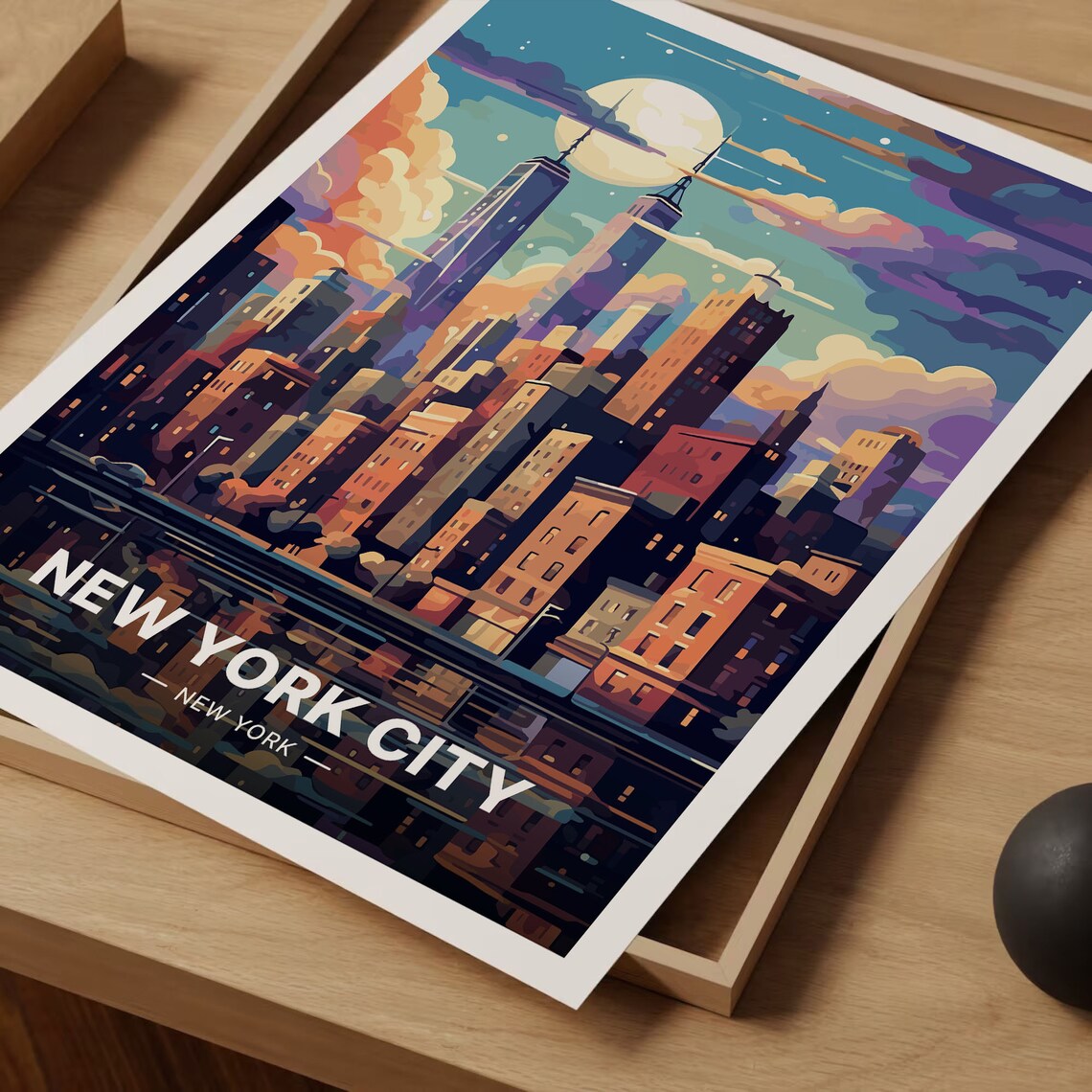 New York City Skyline Poster, Urban Travel Art Print - Image 3