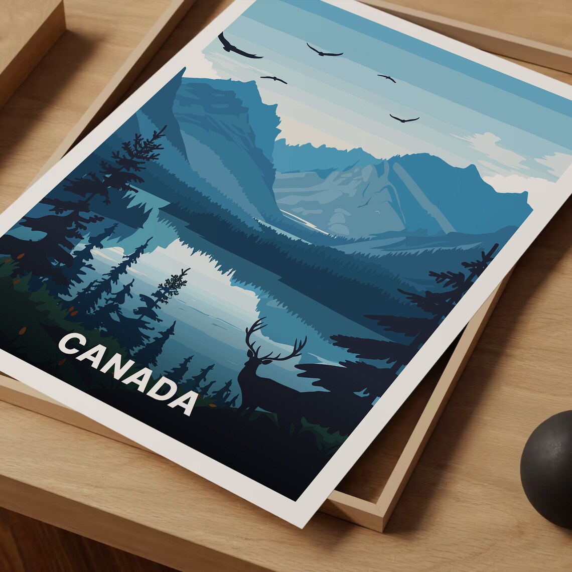 Canada Minimalist Travel Poster, Wall Art Print - Image 3