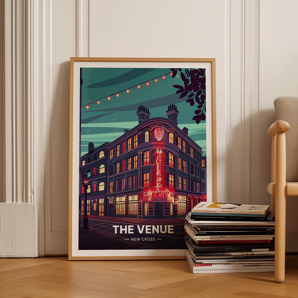 London Nightlife Travel Poster South East London Club Scene Dj Live Music Events Rave Art Architectural Illustration C20 1700