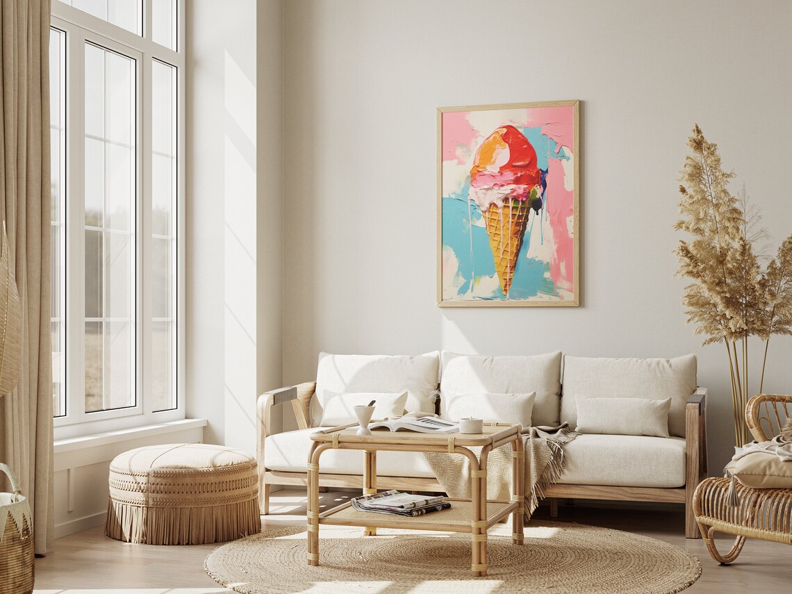 Ice Cream Retro Kitchen Art Print, Food Poster - Image 2