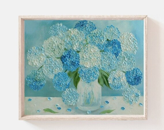 Custom Hydrangea Painting, Botanical Wall Art Print