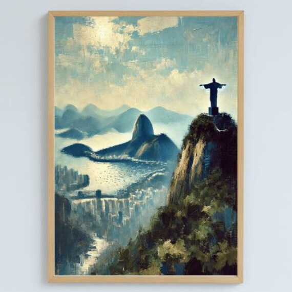 Rio de Janeiro Christ the Redeemer Corcovado Mountain Poster
