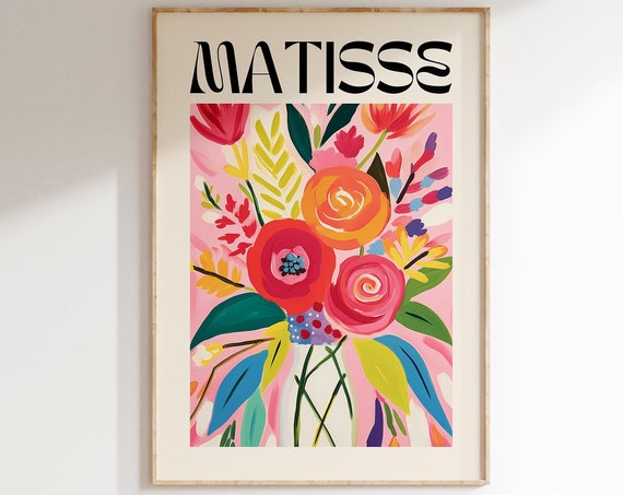 Henri Matisse Minimalist Floral Wall Art Print