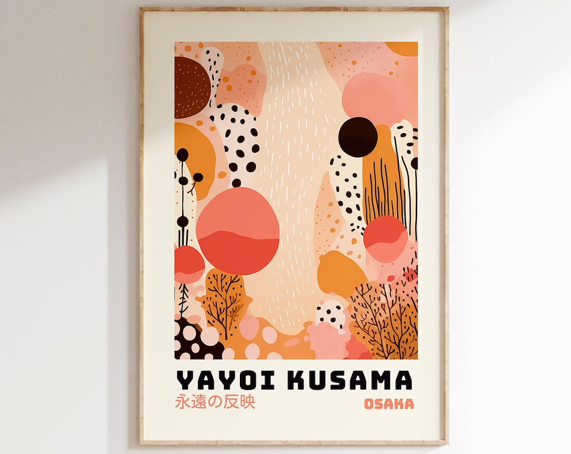 Yayoi Kusama Abstract Japanese Gallery Wall Art Poster
