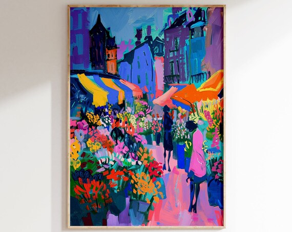 Henri Matisse Inspired Poster Colorful Framed Henri Matisse Print Matisse Art Print Living Room Retro Wall Art Aesthetic Room Decor