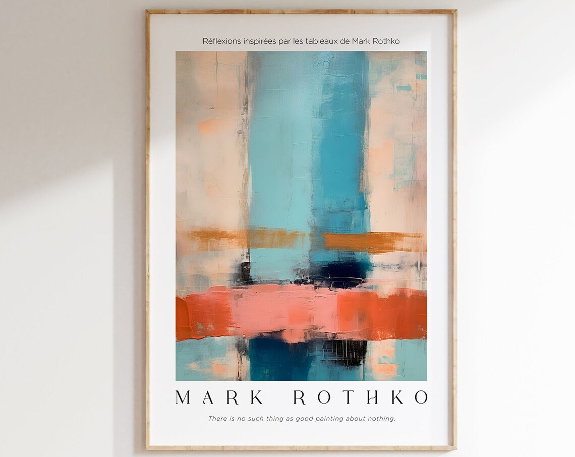 Mark Rothko Exhibition Poster, Museum Wall Art