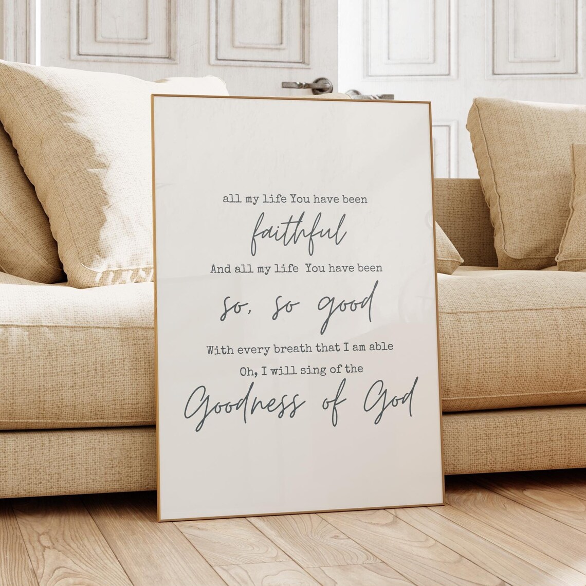 Goodness Of God Lyric Christian Praise Song Print - Image 3