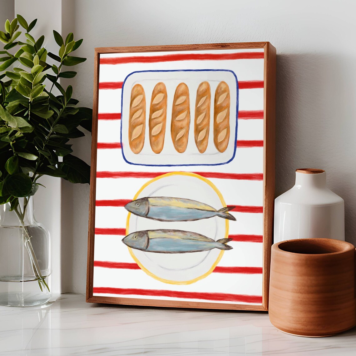 5 Loaves and 2 Fish Christian Scripture Art Print - Image 3