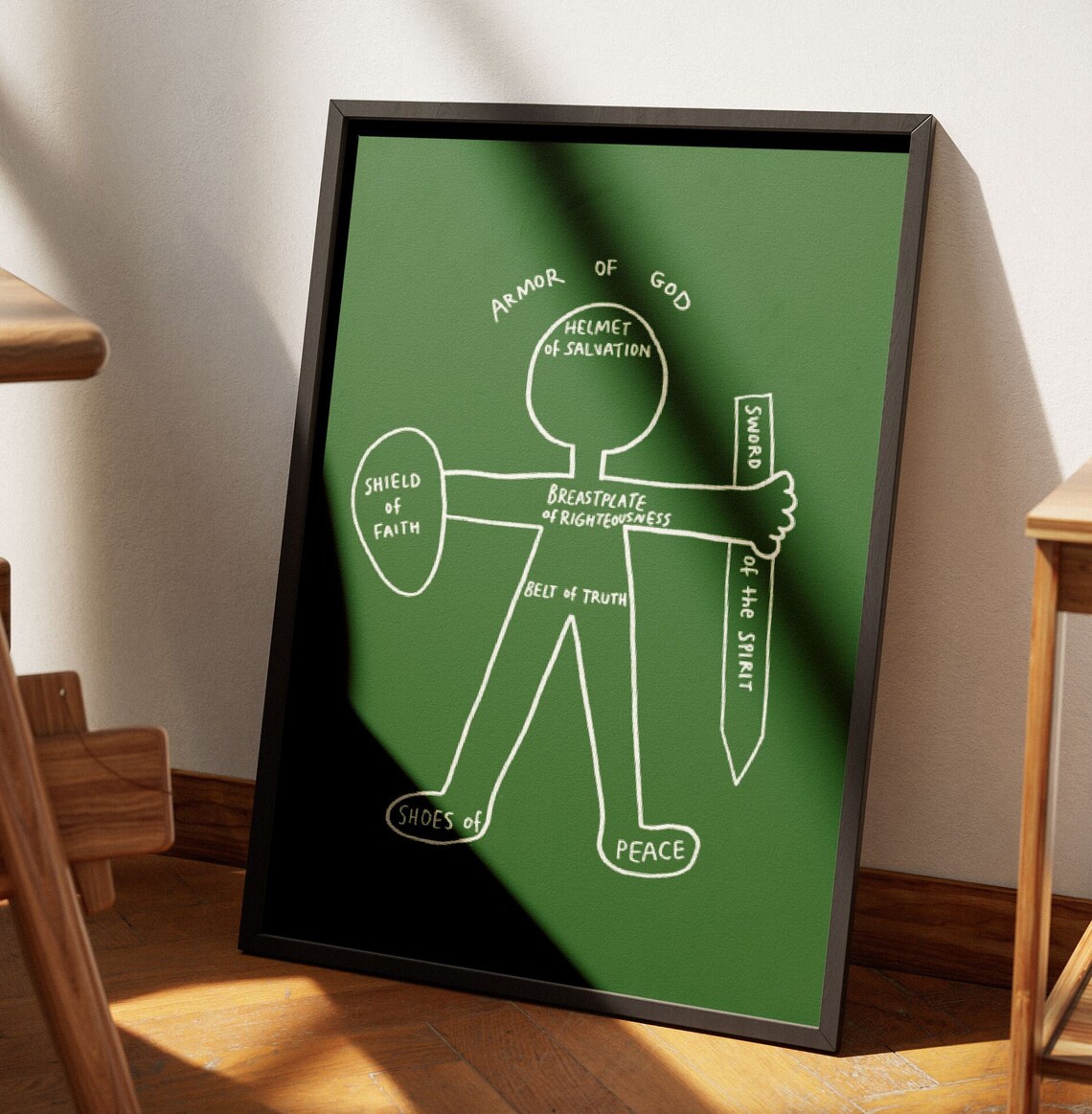 Armor Of God Christian Scripture Art Print - Image 3