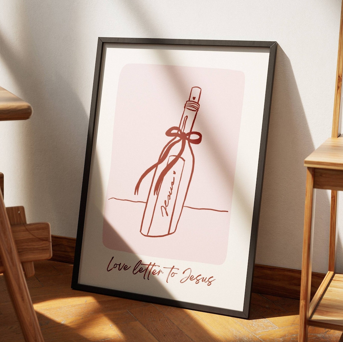 Love Letter To Jesus Vintage Christian Wall Art