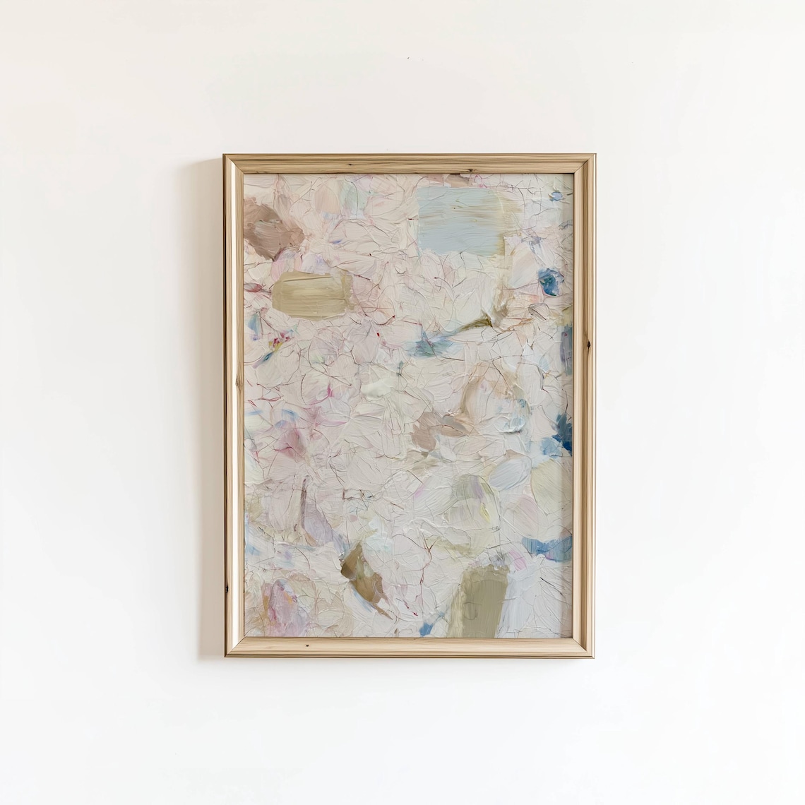 Neutral Cream Abstract Textured Painting Calm Minimalist Art Poster