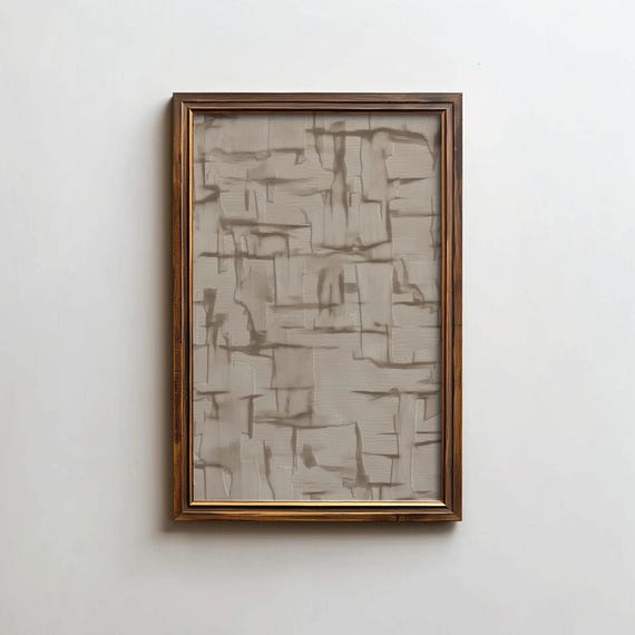 Neutral Minimalistic Geometric Art Print Modern Textured Wall Decor Digital Download
