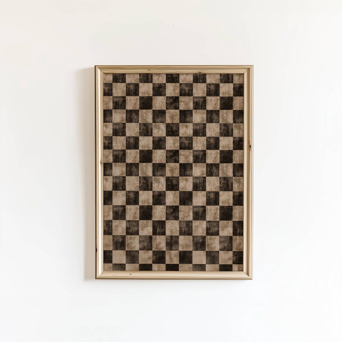 Chess Pattern, Modern Textured Wall Art Print