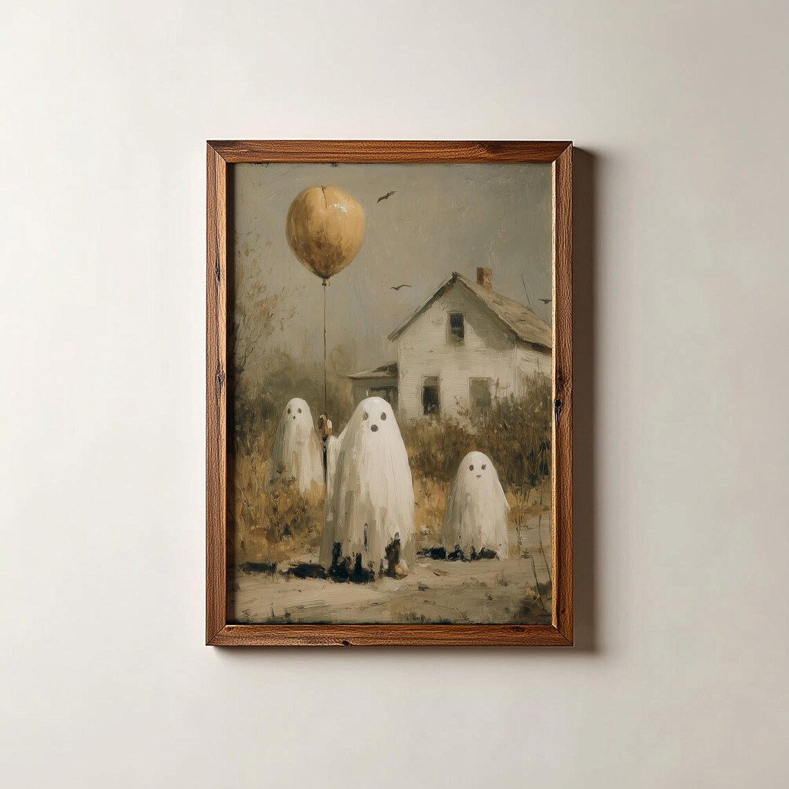 Ghost Print, Halloween Autumn Art