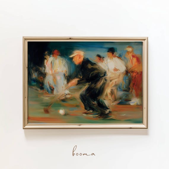Vintage Golf Art Print Trendy Sports Decor Digital Download