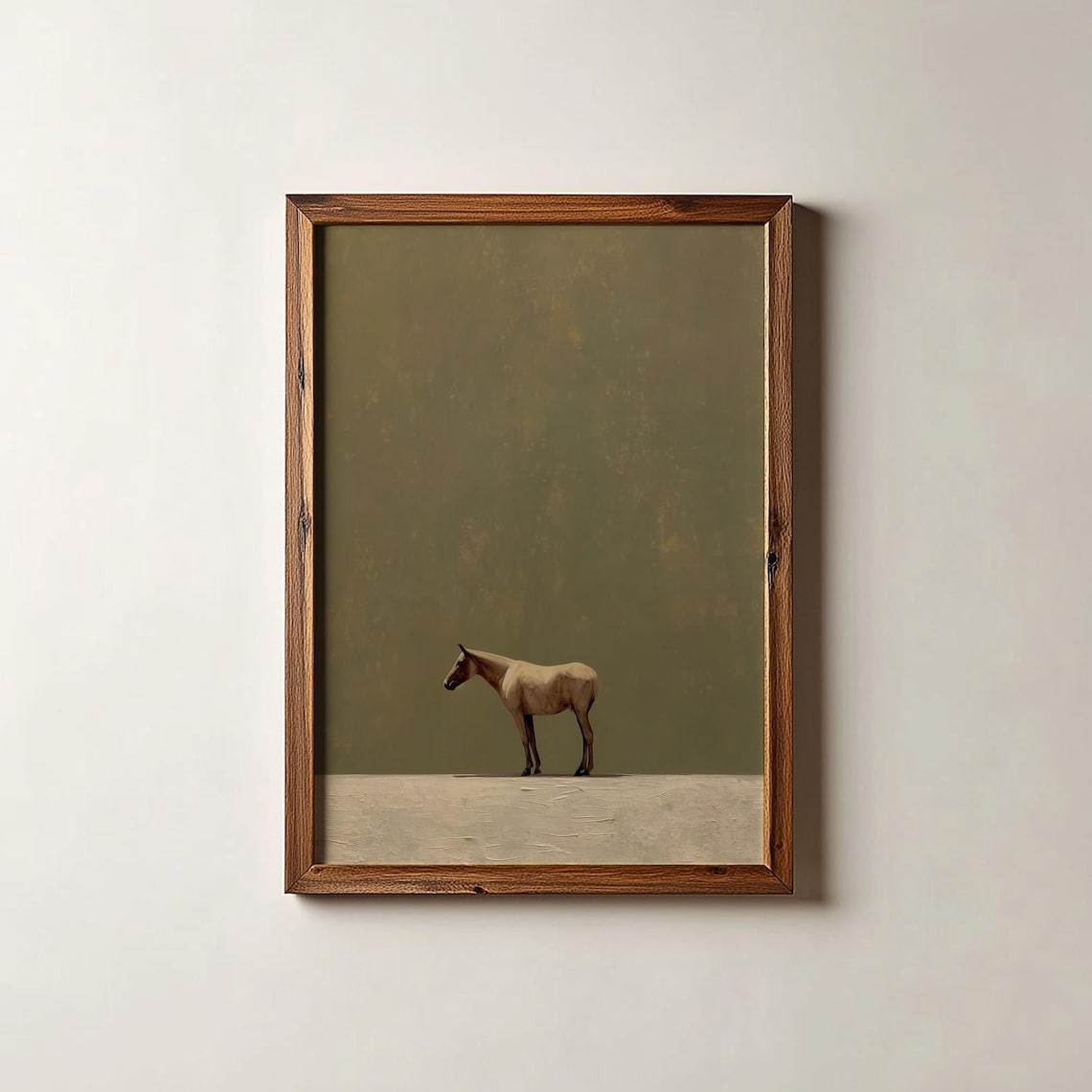 Minimalist Horse Art Print, Modern Western
