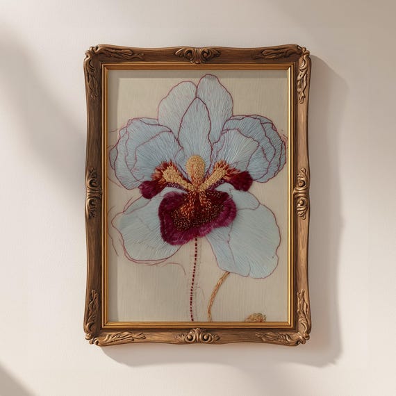 Orchid Elegant Nature Decor, Cottagecore Flower Art Print