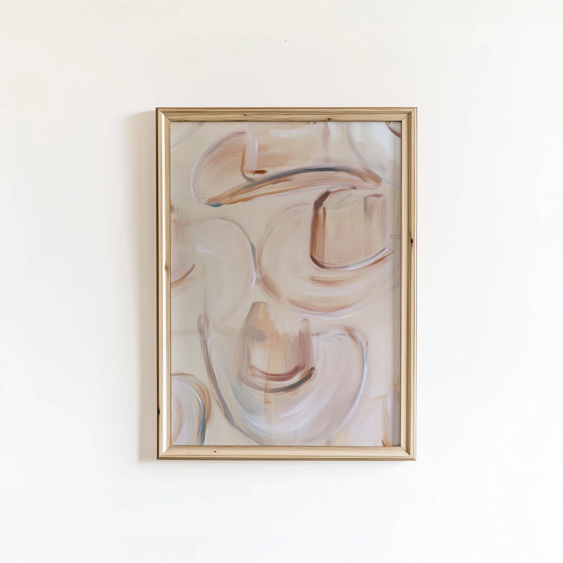Abstract Beige Cowboy Hats Modern Minimalist Western Art Poster