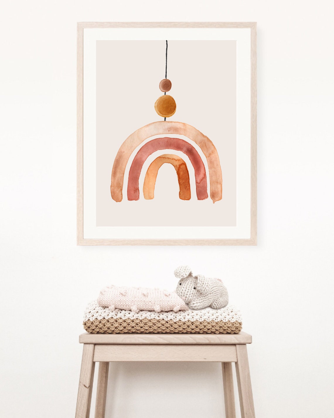 Boho Terracotta Nursery Rainbow Poster - Image 2