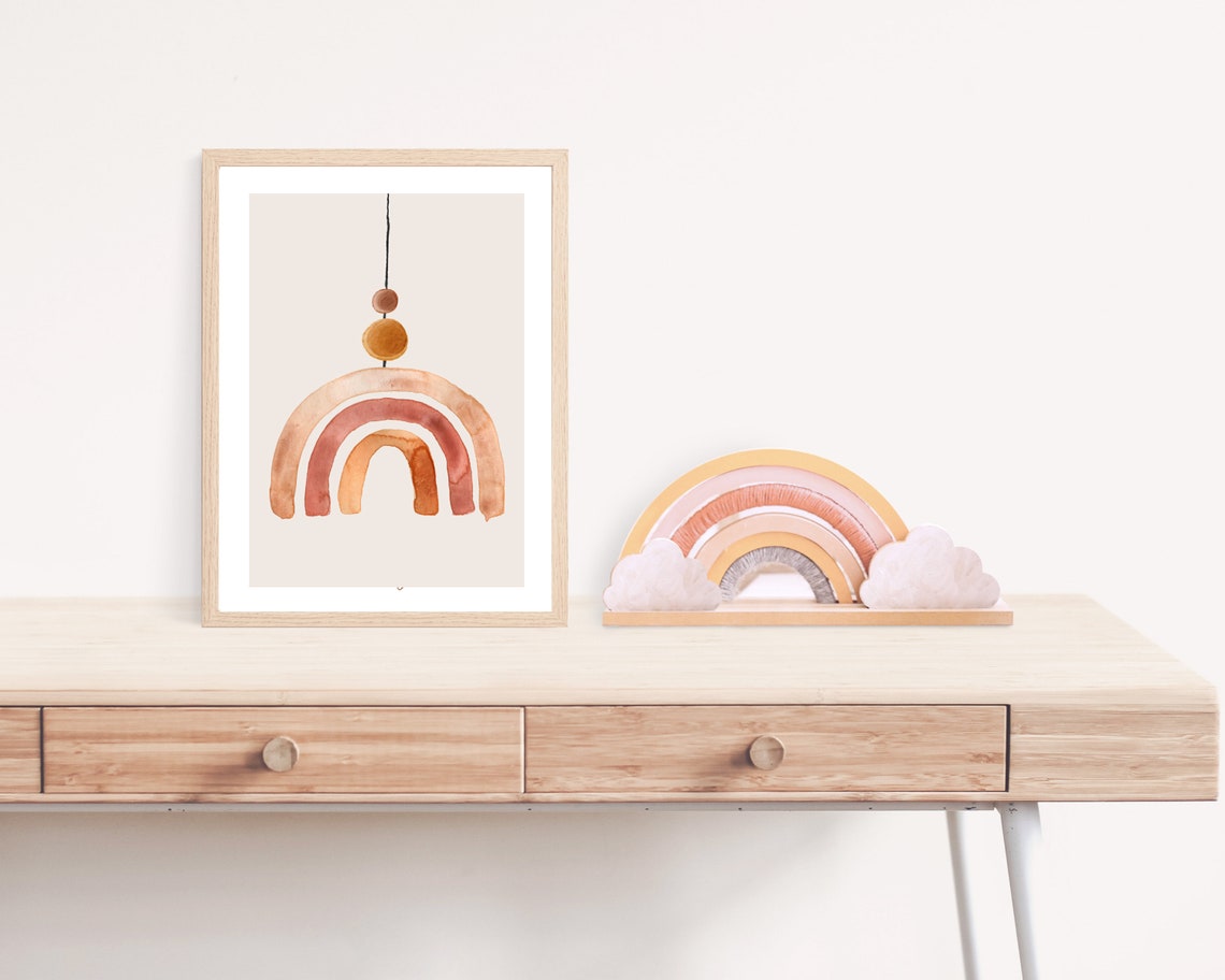 Boho Terracotta Nursery Rainbow Poster - Image 3