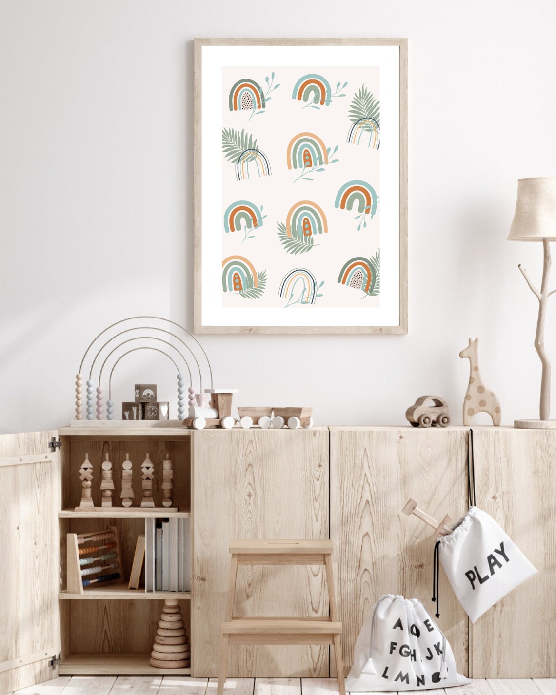 Boho Rainbow Nursery Wall Art Print, Boy's Room - Image 2