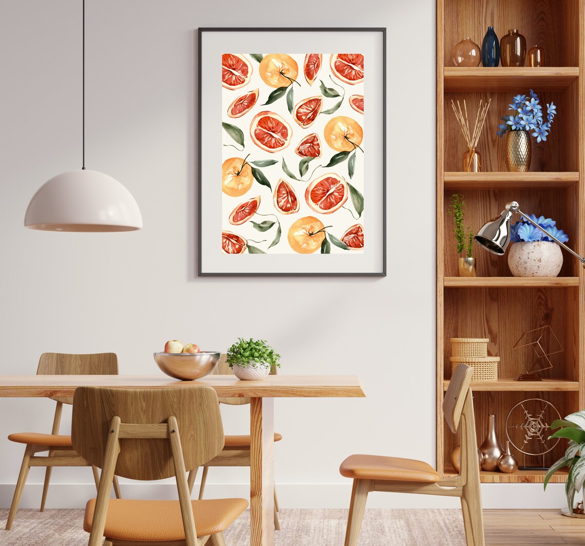 Grapefruit Citrus Vintage Kitchen Art Print - Image 3