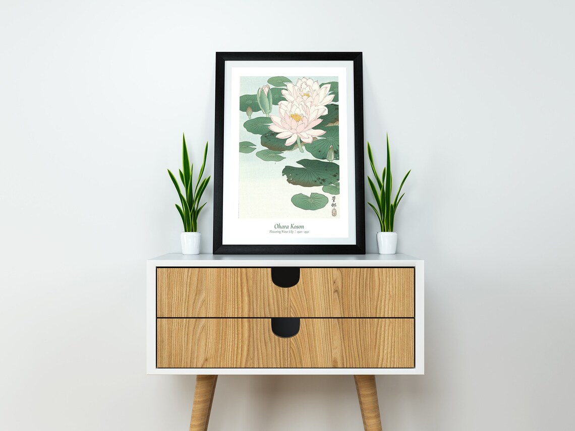 Ohara Koson Water Lily Japanese Art Print - Image 2