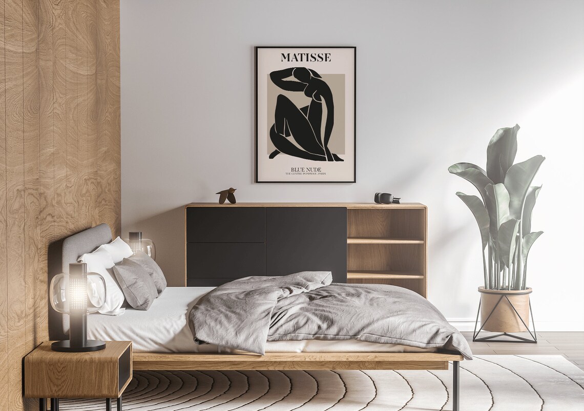 Henri Matisse Inspired Blue Nude Poster Print - Image 5