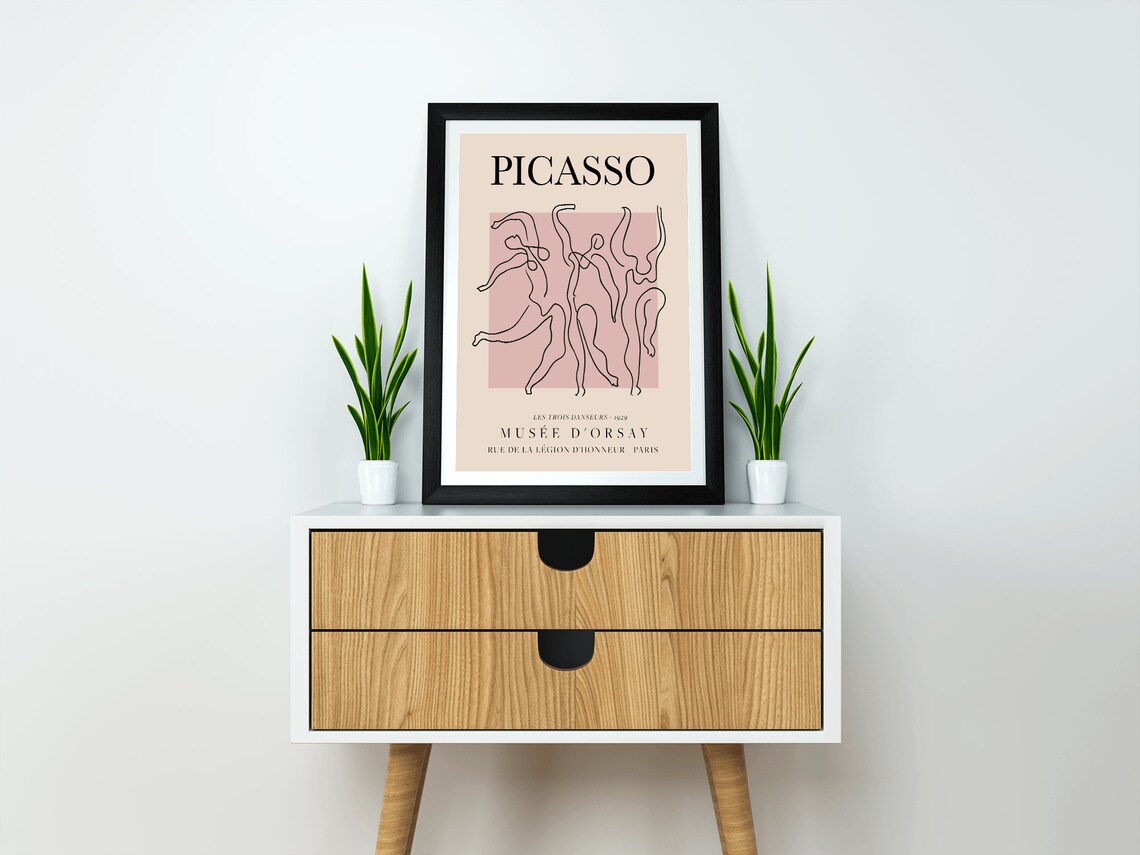 Picasso Dance Minimalist Bedroom Art Print - Image 5