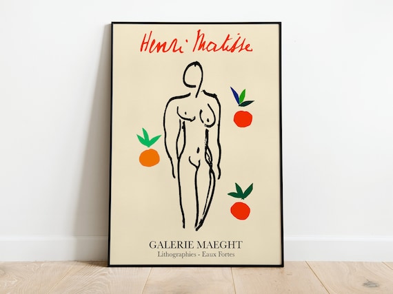 Henri Matisse Nude With Oranges Poster, Home Decor