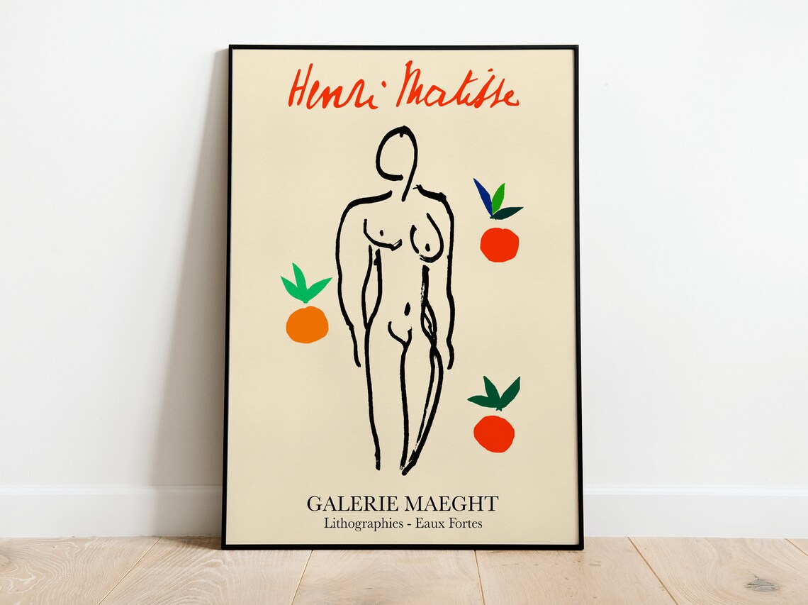 Henri Matisse Nude With Oranges Poster, Home Decor