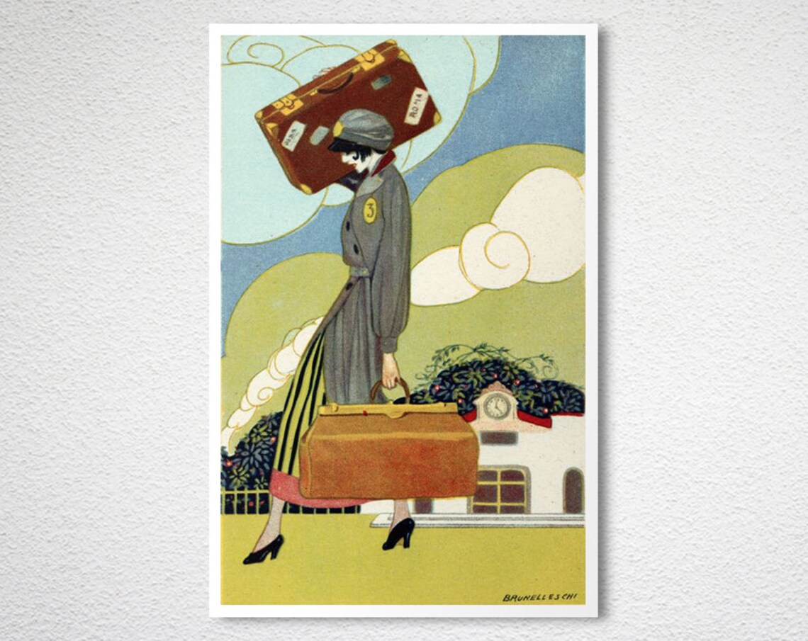 Umberto Brunelleschi Fashion Travel Poster, Deco - Image 2